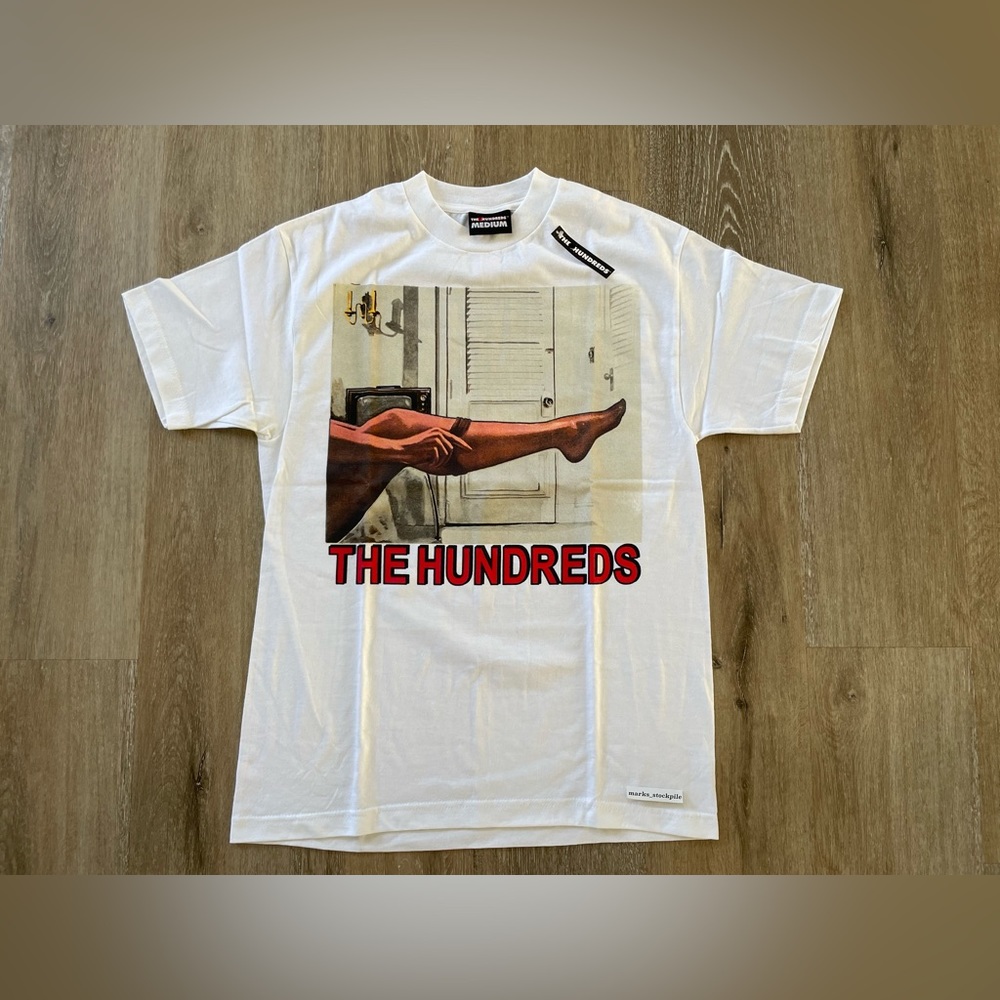 The Hundreds Leg Stocking The Graduate T Shirt Tee White Sz M New.